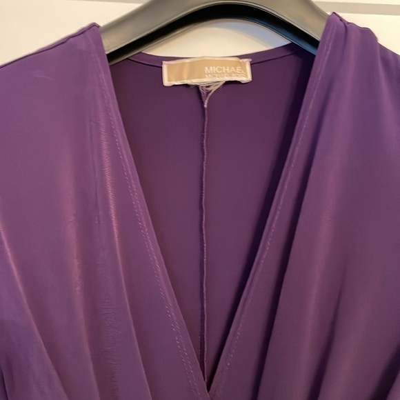 Michael Kors wrap around dress in deep purple in size 2 - Picture 2 of 5